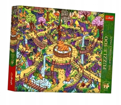 Puzzle Trefl The Impossible Maze, 500 pjesë, kapibarë, shumëngjyrësh