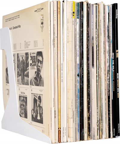 Mbajtës disqesh vinyl Audio Anatomy LP Holder, plastikë, mban gati 40 LP, i bardhë