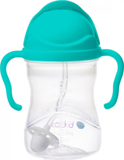 Gotë me pipë b.box Cup With Straw, 240ml, jade green