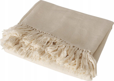 Pled pambuku Boltze Cotton Blanket, 170x140 cm, me pupla, bezhë