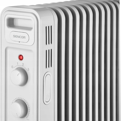 Radiator me vaj Sencor SOH 3411WH, 2300W, 3 nivele ngrohjeje, i bardhë
