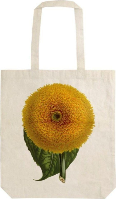 Çantë pambuku Sunflower STBAG 20, e ripërdorshme, me dizajn luleshtrydhe, e verdhë
