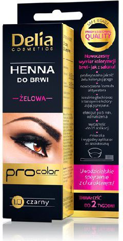 Ngjyrë për vetulla Delia Henna 1.0, e zezë