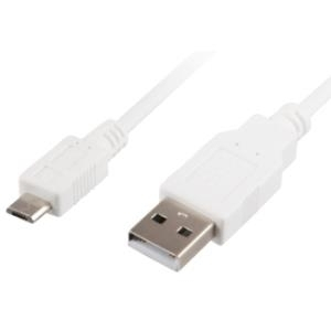 Kabllo USB Sharkoon Micro USB Type B, 1.5m, USB 2.0, e bardhë