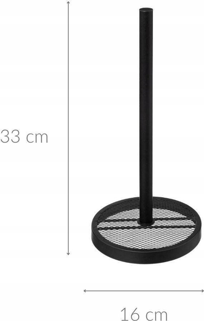 Mbajtëse letre kuzhine Mayaj, metal, 33 cm, e zezë