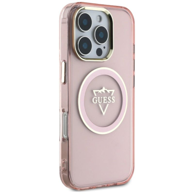 Mbulesë telefoni Guess MagSafe për iPhone 16 Pro Max, TPU polikarbonat, rozë
