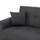 Divan-krevat HM3243.03, 2 vende, shpinë e lartë, 160x84x88 cm, gri i errët