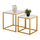 Set tavolina anësore Grelay 2-pjesësh MDF & metal 45×45×50 cm (HM8762.11)