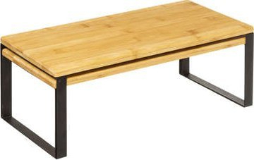 Rafte muri 5 Five Simply Smart Nera, set me 2 copë, bambu edhe metal, të zeza