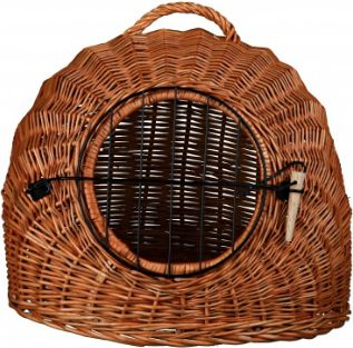 Shportë thupre për mace Trixie Wicker Medium, 50cm, natyrale