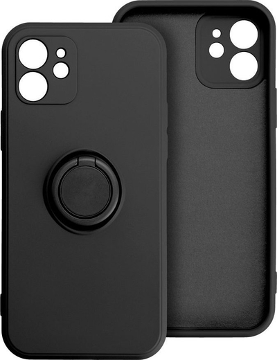 Kapak silikoni me unazë për telefon Apple iPhone 15 Pro Max, për ta mbrojt, i zi