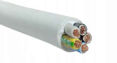 Kabull elektrik Elektrokabel OWY, 450/750V, 5x6 mm², i bardhë