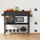 Kitchen island Oskar kki003b01, 119x45x91 cm, stil rustik, i zi me kafe