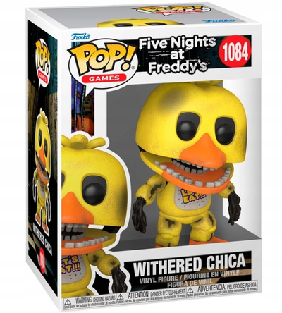 Figurë vinili Funko Pop Withered Chica, Five Nights at Freddy's, 10 cm, e verdhë