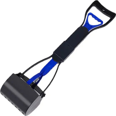 Lopatë jashtëqitjesh qeni Hedo ZW19A, dorezë 45cm, plastikë PP, e zezë blu