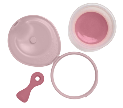 Enë ushqimi për bebe b.box Fill and Feed Bowl, silikoni, me kapak antirrjedhje, rozë blush