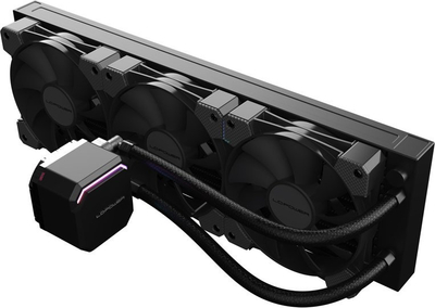 Ftohës procesori LC Power LC CC 360 B, AIO me ujë, radiator 360mm, tre ventilatorë 120mm, i zi