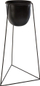 Set mbajtëse lulesh HowHomely tripod, metal, 2 copë, i zi