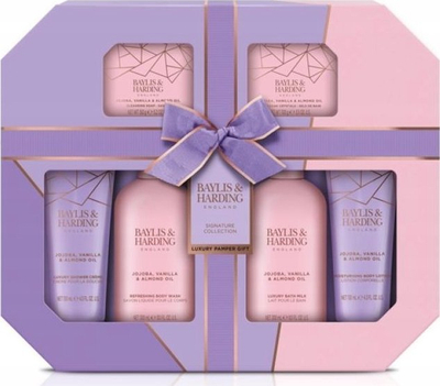 Set dhurate per trup Baylis &amp; Harding Signature Collection Jojoba &amp; Vanilla, vaj jojoba, vaj bajame, roze vjollce