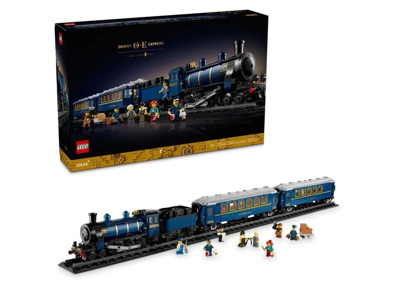 Set LEGO Ideas Orient Express Train 21344, 2540 pjesë, për të rritur, shumëngjyrësh