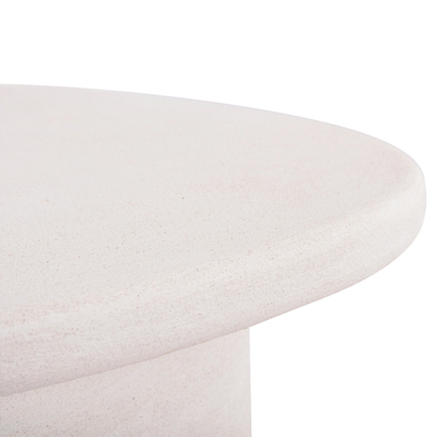 Tavolinë për kafe oval Santorini 54x54,5x40Hcm (HM18054), bardhë