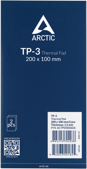 Pad termik Arctic TP-3, 200x100x1.5mm, 2 copë