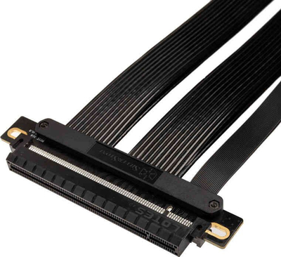 Kabllo riser SilverStone RC05, PCIe 4.0 x16, 220mm, e zezë
