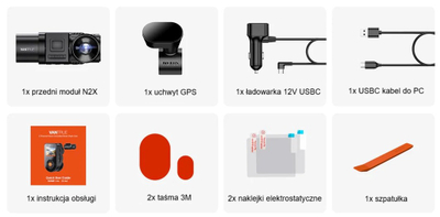 Kamerë makinash Vantrue N2X LTE, 2.7K + Full HD, e zezë
