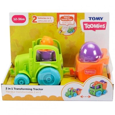 Lodër transformuese Toomies 2 in 1 Tractor, për bebe, shumëngjyrësh