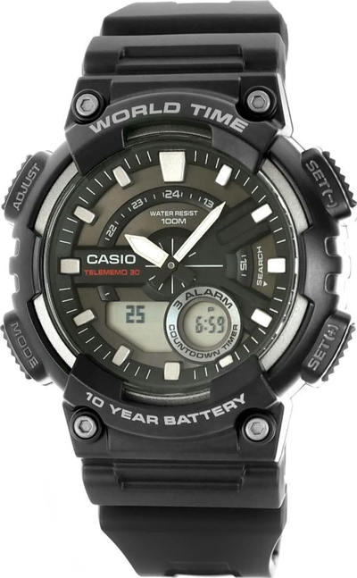 Ora dore Casio G-Shock AEQ-110W-1A, quartz, sportive, e zezë