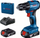 Stërvitëse–kaçavidë me bateri Bosch GSR 185-Li, 18V, 2x 2Ah, blu