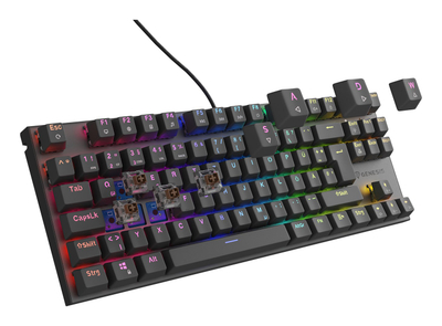 Tastierë Genesis Thor 303 TKL, Outemu Brown, RGB, e zezë