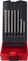 Set shirbërash Milwaukee SDS-Plus MX4 4932478627, 7 copë, për beton, në kuti plastike të kuqe