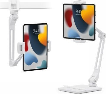 Mbajtëse tablet dhe telefon Twelve South HoverBar Duo, e lëvizshme, me kapëse tavoline, e bardhë