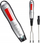 Термометар за кујна NAVA Kitchen Thermometer Skewer Grill Meat Fork, LCD екран, не'рѓосувачки челик, црно и сребрено