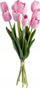 Buqetë tulipanësh fallco Atmosphera, 10 copa, 48cm, rozë