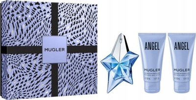 Set parfumesh Mugler Angel ANG18 për femra, Eau de Parfum, losion trupi, blu