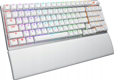 Гејминг тастатура ASUS ROG Strix Scope II 96 Wireless, механичка ROG NX Snow, PBT, бела