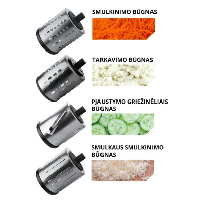 Prerëse elektrike perimesh Zyle ZY750SB, 200W, 4 tehe çeliku inox, e zezë