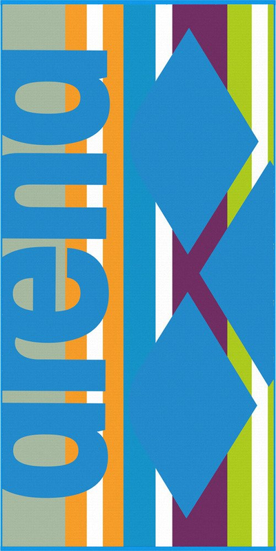 Peshqir plazhi Arena Big Logo Velour, 90x180cm, pambuk, turkeze
