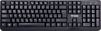 Tastierë Yenkee 1002CS, me kabllo, CZ + SK, e zezë