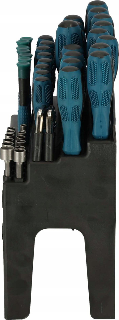 Set kaçavidash Silver EX11589, 122 pjesë, me raft organizues, blu