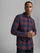 Këmishë Jack&Jones JJEGINGHAM Slim Fit, e kuqe e errët
