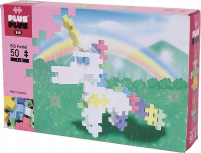 Set ndërtimi Plus Plus BIG Pastel Unicorn, 50 copë, shumëngjyrëshe