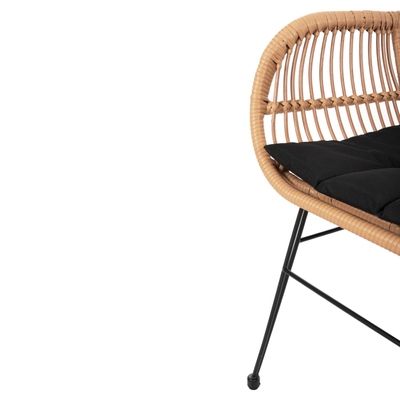 Karrige me krahë Allegra HM5450.31, metal, wicker, bezhë