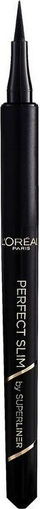 Eyeliner L’Oréal Super Liner Perfect Slim, brushë shumë e hollë, 01 Intense Black, i zi shumë intensiv