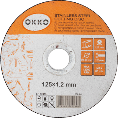 Disk prerës Bloomsbury OKKO 125mm, trashësi 1.2mm, gri