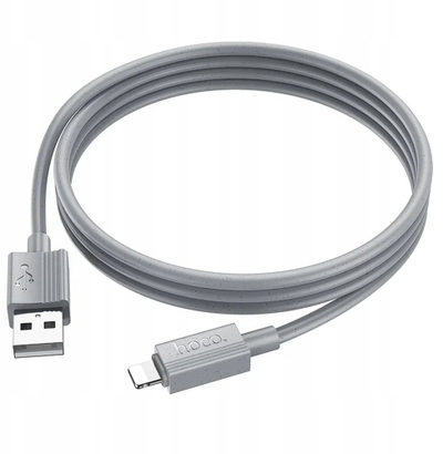 Kabllo USB në Lightning Hoco X107, 1m, 2.4A, gri