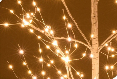 Pemë dekorative LED Birch, 1.5 m, 510 LED, e bardhë