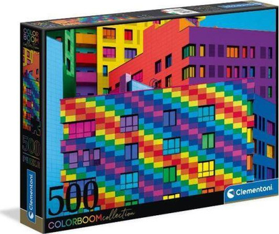 Puzzle Clementoni Color Boom Squares, 500 copa, 49 x 36 cm, shumëngjyrësh
